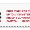 MK Morse RBU5508T05 - Recip Saw Blade (BiMetal) "U-Shank" 5-1/2" x 0.062" 8TPI 5/Pack -MK Morse Shop Recip Ushank 35098.1581735484.1280.1280